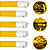 Kit 6 Lâmpadas Tubo Led Colorida T8 18w Amarelo Bivolt Decoração - Imagem 1