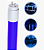 Kit 6 Lâmpadas Tubo LED T8 18W 120cm Azul Plástico Ligação 1 Lado - Imagem 1