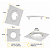Luminaria De Embutir Face Plana Quadrada Par30 Direcionavel Abs Cor Branco - Imagem 4