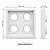 Luminaria de Embutir Recuada Quadrada Par20 Abs Branco - Imagem 3