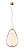 Pendente Oval Vidro Leitoso Ate 40w E27 Bivolt Cor Cobre - Imagem 1