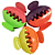 Piranha Média Oval com Garra Colorida para Cabelo - Imagem 1