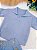 Conjunto Baby Camisa e Tapa Fralda Tricot Meninos Azul - Imagem 4