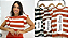 Blusa Tshirts Muscle Feminina Manga Curta Regata Listrada Grossa - Imagem 1