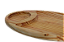 Petisqueira oval com 1 apoio para copo em madeira Pinus - Imagem 3
