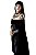 Vestido Longo Veludo Preto Morticia - Imagem 3