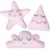KIT ALMOFADA FORMAS DIVERTIDAS BAMBI ROSA 3 PÇS - Imagem 1