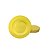 Conjunto 12 Pratos Melamina Fundo 25cm Amarelo Restaurante - Imagem 1