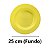 Conjunto 12 Pratos Melamina Fundo 25cm Amarelo Restaurante - Imagem 4