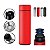 Garrafa Térmica Em Aço Inox Com Termômetro Led Digital 400ml Cor: Vermelho - Imagem 1