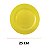 Kit 12 Pratos Melamina Raso 25cm Amarelo Buffet Restaurante - Imagem 4