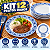 Kit 12 Pratos Raso Decorado 25cm Melamina Refeição Festa - Imagem 2