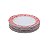 Kit 12 Pratos Refeição 25cm Vermelho Melamina Decorado Bar - Imagem 4