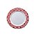 Kit 12 Pratos Refeição 25cm Vermelho Melamina Decorado Bar - Imagem 7