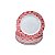 Kit 12 Pratos Refeição 25cm Vermelho Melamina Decorado Bar - Imagem 1
