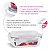 Kit 3 Potes Vidro Hermético Marmita Fitness 370 640 1040 ml - Imagem 5