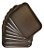 Kit 36 Unidades de Bandejas Para Restaurante, Self Service ou Fast Food 45x35cm na Cor Marrom - Imagem 1