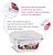 Kit 5 Potes Vidro Hermético Trava Quadrado 320ml Marmita - Imagem 3