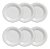 Kit 6 pratos Rasos Brancos Para Refeição Melamina 25cm Buffet Hotel - Imagem 1