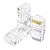 Pacote c/ 1000un Conector RJ45 Cristal 8P8C Cat5 Ethernet - Imagem 1