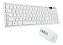 Teclado Mouse Kit Home Office Sem Fio Branco Exbom BK-S1000 - Imagem 4