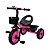 Triciclo Rosa Infantil C/ Cestinha Buzina Pedal Zippy Toys - Imagem 1