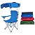 Cadeira Camping Praia Pesca Portátil Dobrável Com Teto e Porta Copos Suporta até 150Kg - Imagem 3