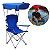 Cadeira Camping Praia Pesca Portátil Dobrável Com Teto e Porta Copos Suporta até 150Kg - Imagem 10