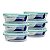Kit com 6 Potes de Vidro Herméticos Urbantek 640ml Retangular Conserva Alimentos Frescos - Imagem 1