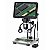 Microscópio Digital 1200X Tela 7 Polegadas 8 Luzes Led Bateria Recarregável - Imagem 1