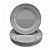 Kit Pratos Rasos 25cm Melamina Cinza para Buffet Restaurante Hotel - Imagem 1