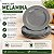 Kit Pratos Rasos 25cm Melamina Cinza para Buffet Restaurante Hotel - Imagem 2