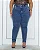 Calça Jeans Hot Fem Plus com Abertura Na Barra Cintura Alta 24499 Sky - Imagem 2