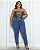 Calça Jeans Hot Fem Plus com Abertura Na Barra Cintura Alta 24499 Sky - Imagem 3