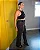 Calça Jeans Black Wide Leg Plus Size Feminina Cintura Alta com Aplicação 23365 Vintage - Imagem 3