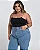 Calça Jeans Wide Leg Plus Size Feminina Cintura Alta Básica 28006 Média - Imagem 1