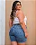 Bermuda Jeans Meia Coxa Feminina Plus Size com Cinto 24555 Sky - Imagem 1