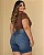 Bermuda Jeans Meia Coxa Feminina Plus Size com Cinto 24558 - Imagem 2