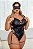 FANTASIA ERÓTICA MISTÉRIO SEDUTOR BODY PRETO EM VINIL PLUS SIZE 48 - Imagem 1