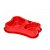 Comedouro Duplo P/ Garraf Pet Anti Formiga Vermelho - Imagem 1