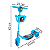 Patinete Infantil 3 Rodas Com Cesta Azul Importway - Imagem 3
