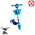 Patinete Infantil 3 Rodas Com Cesta Azul Importway - Imagem 8