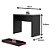 Mesa Escritório Com Gaveta Home Office Tecno Mobili ME4107 MDP Preta - Imagem 3