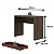 Mesa Escritório Com Gaveta Home Office Tecno Mobili Rustico - Imagem 2
