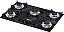 Cooktop 5 Bocas Chamalux Ultra Chama Mármore Preto | Bivolt | Vidro Temperado | Trempes de Chapa - Imagem 1