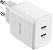Geonav Carregador Universal SuperPower GaN Duo, 35W, 2 X USB-C Power Delivery, CH35PDWT, Branco - Imagem 6