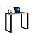 Mesa para Escritório Secretária Industrial F11 Dalla Costa Freijó/Preto - Imagem 1