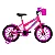 Bicicleta Aro 16 Free Action Kiss com Cesta Rosa Chicle - Imagem 2