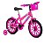 Bicicleta Aro 16 Free Action Kiss com Cesta Rosa Chicle - Imagem 3