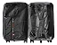 Mala De Viagem De Bordo Polipropileno 10kg Rodas 360° Com Cadeado Embutido Preta - Imagem 3
